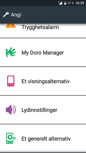 Bla til og velg Et generelt alternativ