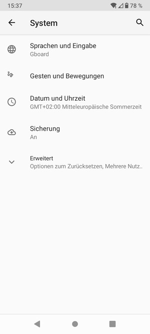 Wählen Sie Erweitert