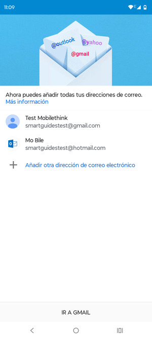 Seleccione IR A GMAIL