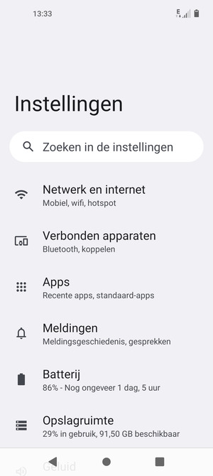 Selecteer Netwerk en internet