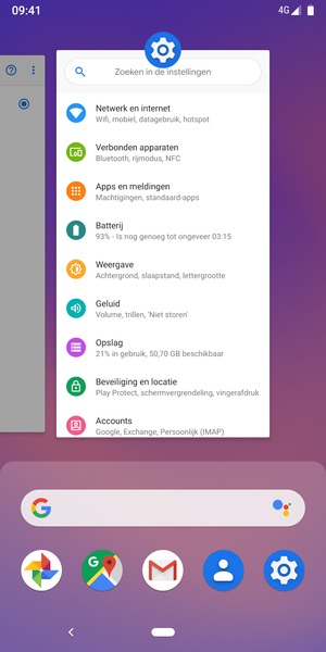 Veeg apps naar boven om ze te sluiten