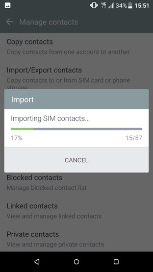 Your contacts will be saved to your Google account and saved to your phone the next time Google is synced.
