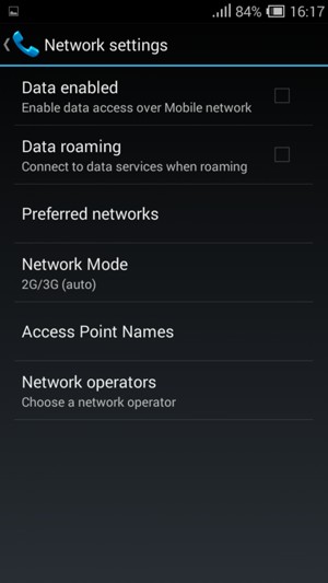 Select Network Mode