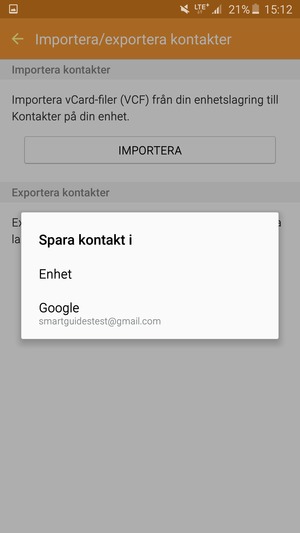 Tryck på ditt Google-konto