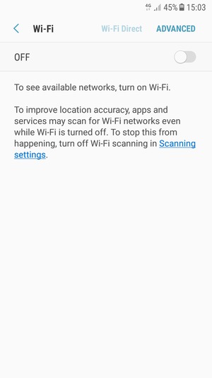 Turn on Wi-Fi