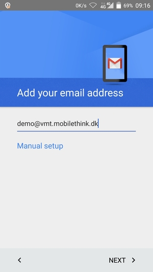 Enter your Email address and select NEXT