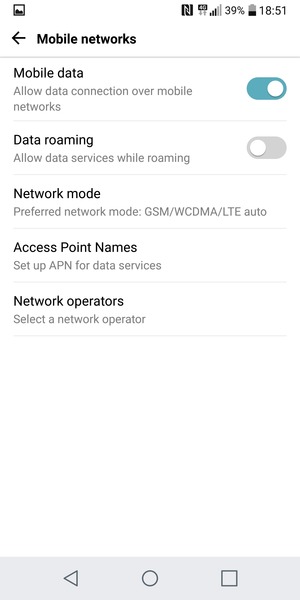 Select Network mode