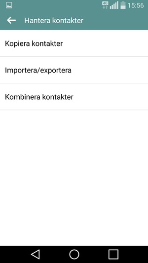 Välj Importera/exportera