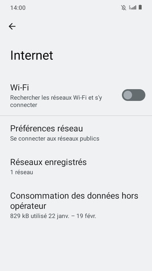 Activer le Wi-Fi