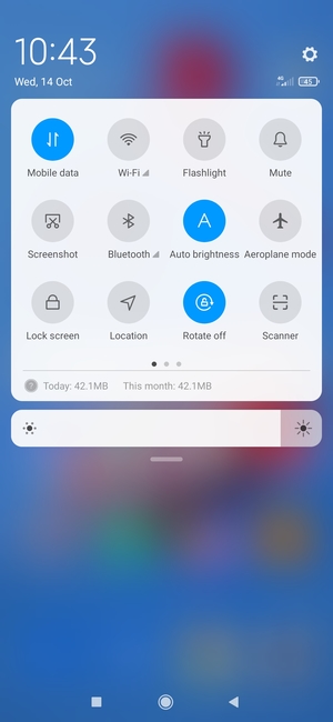 Adjust brightness to the required level