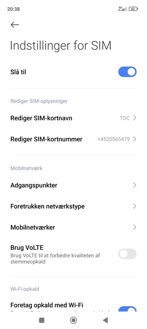 Vælg Foretrukken netværkstype