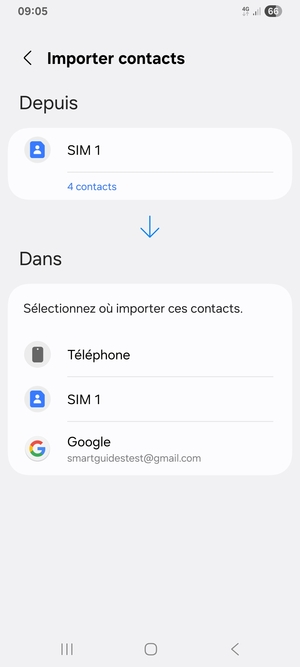 Sélectionnez  Google