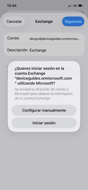 Seleccione Configurar manualmente