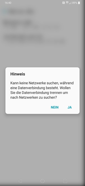 Wählen Sie JA