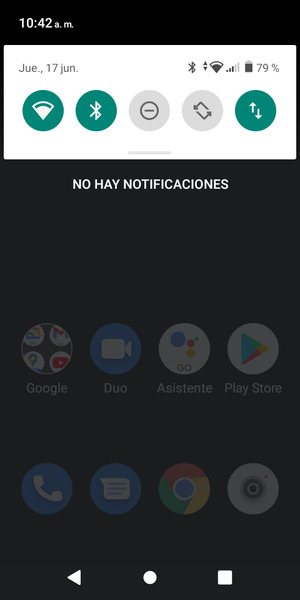Deslice hacia abajo el menú superior de nuevo