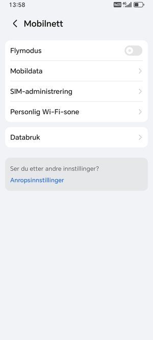 Velg Mobildata