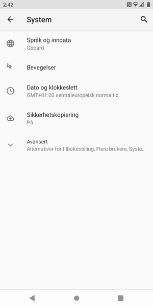 Velg Avansert
