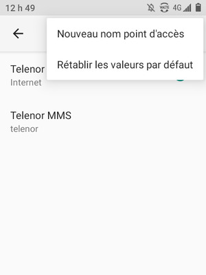 Sélectionnez Rétablir les valeurs par défaut