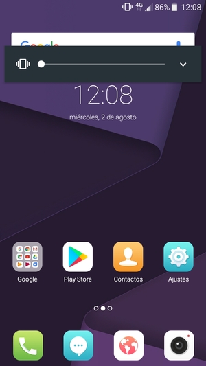 Continúe presionando para el modo de vibración, el cual es aprobado con una vibración corta