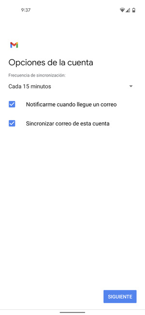 Seleccione SIGUIENTE