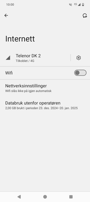 Slå på Wifi