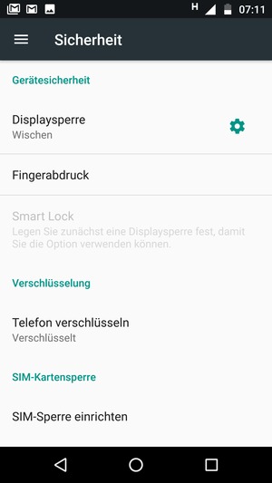 Wählen Sie SIM-Sperre einrichten