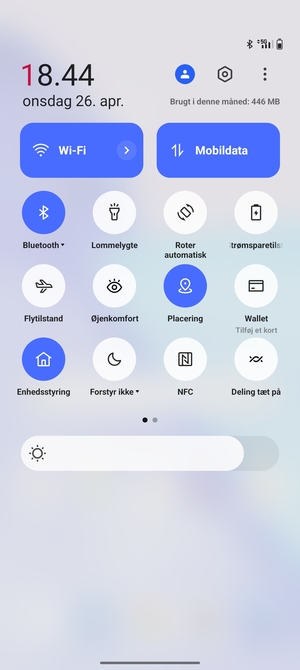 Slå Wi-Fi og Bluetooth fra