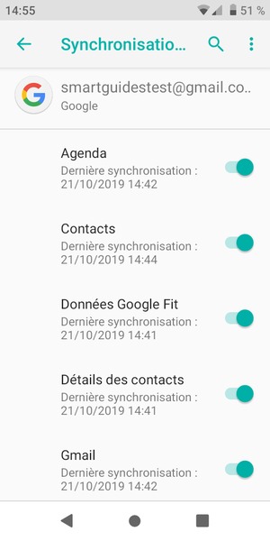 Sélectionnez le bouton du Menu