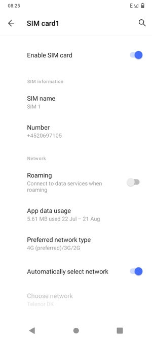 To change network if network problems occur, turn off Automatically select network