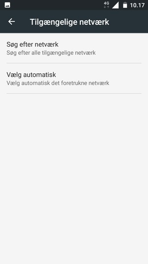 Vælg Søg efter netværk