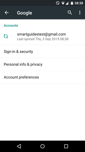 Select your account