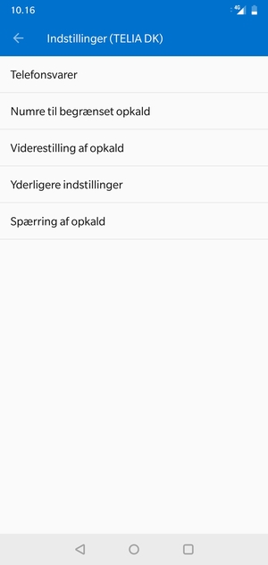 Vælg Telefonsvarer