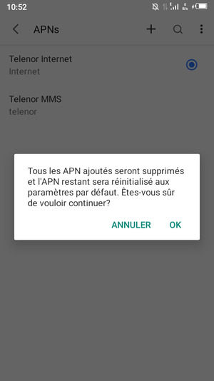 Sélectionnez OK