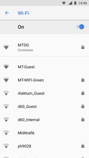 Ora sei connesso alla rete Wi-Fi