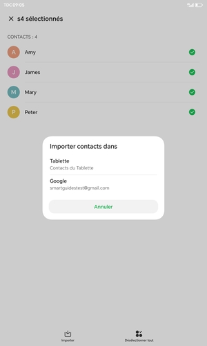 Sélectionnez votre compte Google