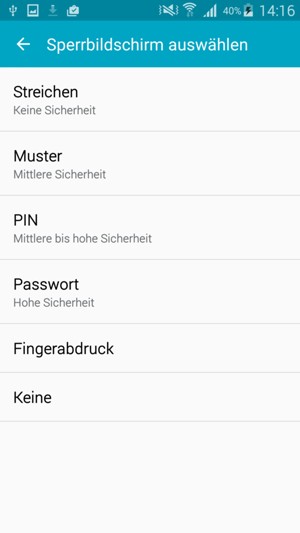 Wählen Sie Muster