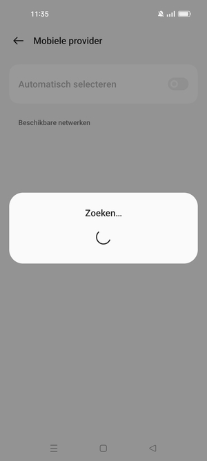 Wacht tot de zoekopdracht beëindigd is