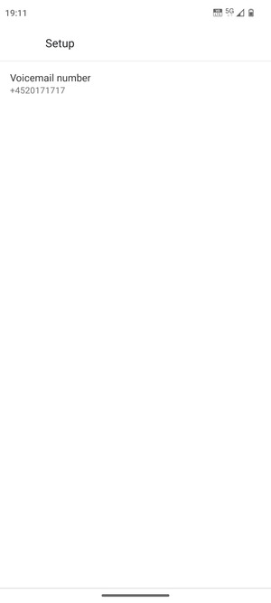 Select Voicemail number