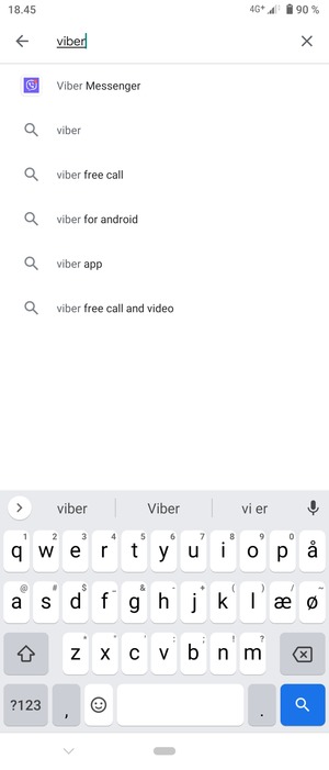 Indtast navnet på appen og vælg Søg