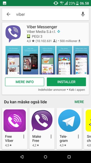 Vælg appen