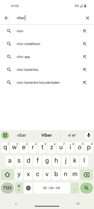 Geben Sie den Namen der App ein und wählen Sie Suchen
