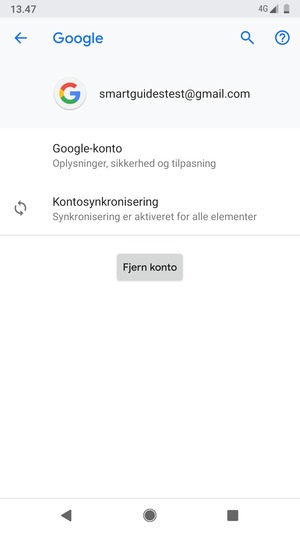 Vælg Kontosynkronisering