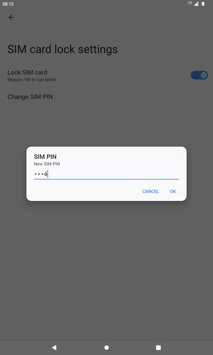 Enter your New SIM PIN and select OK