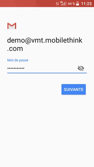 Saisissez votre mot de passe et sélectionnez SUIVANTE
