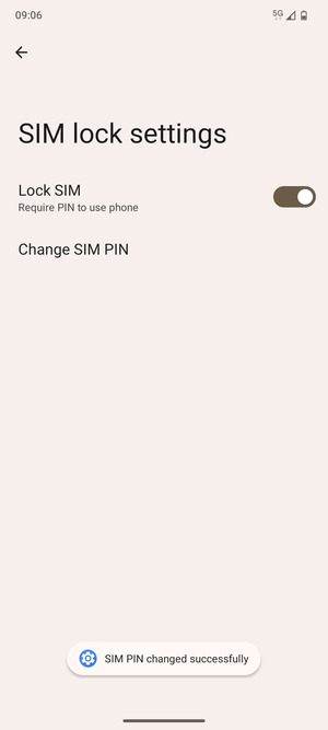 Your SIM PIN has been changed
