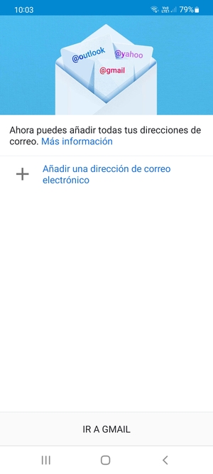 Seleccione Añadir una dirección de correo electrónico