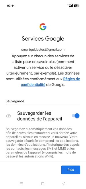 Sélectionnez Plus