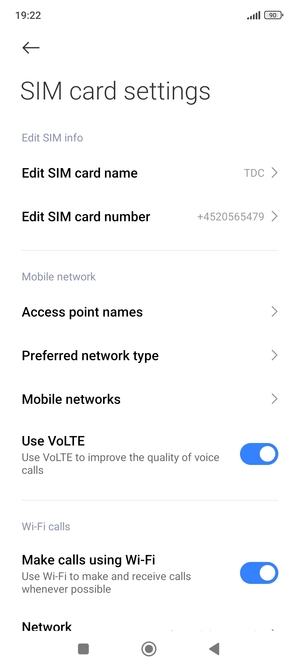 Select Access point names