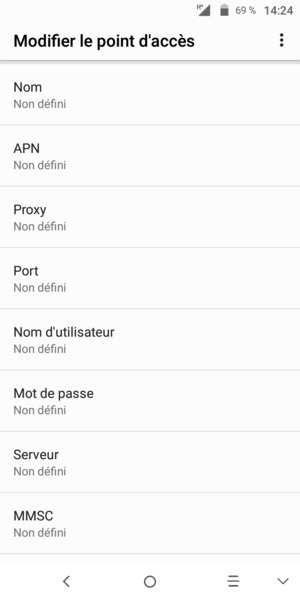 Saisissez les informations MMS