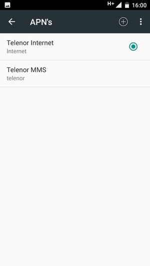 Selecteer de Menu-knop